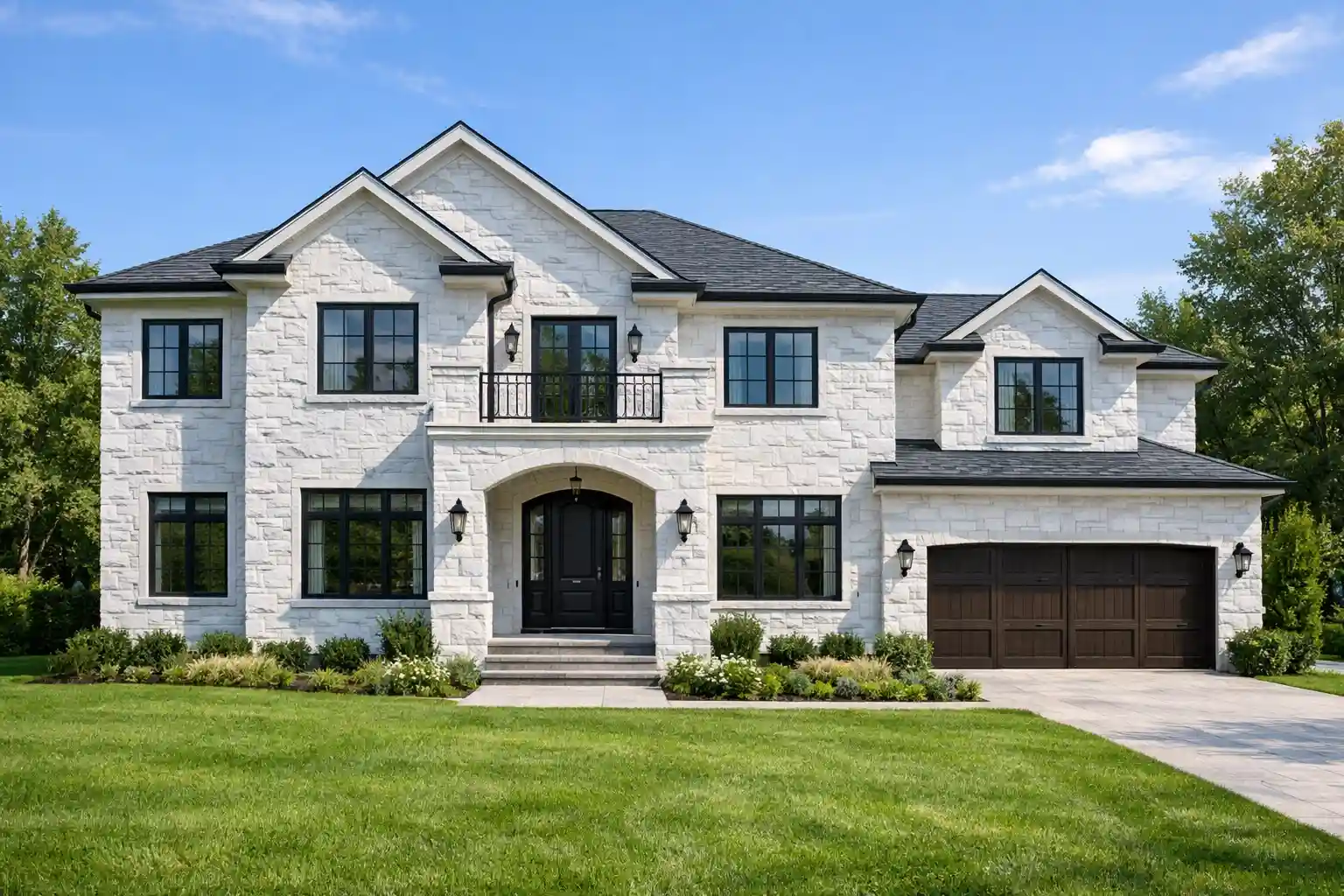 Фоновое изображение — отделка фасадов камнем и керамогранитом