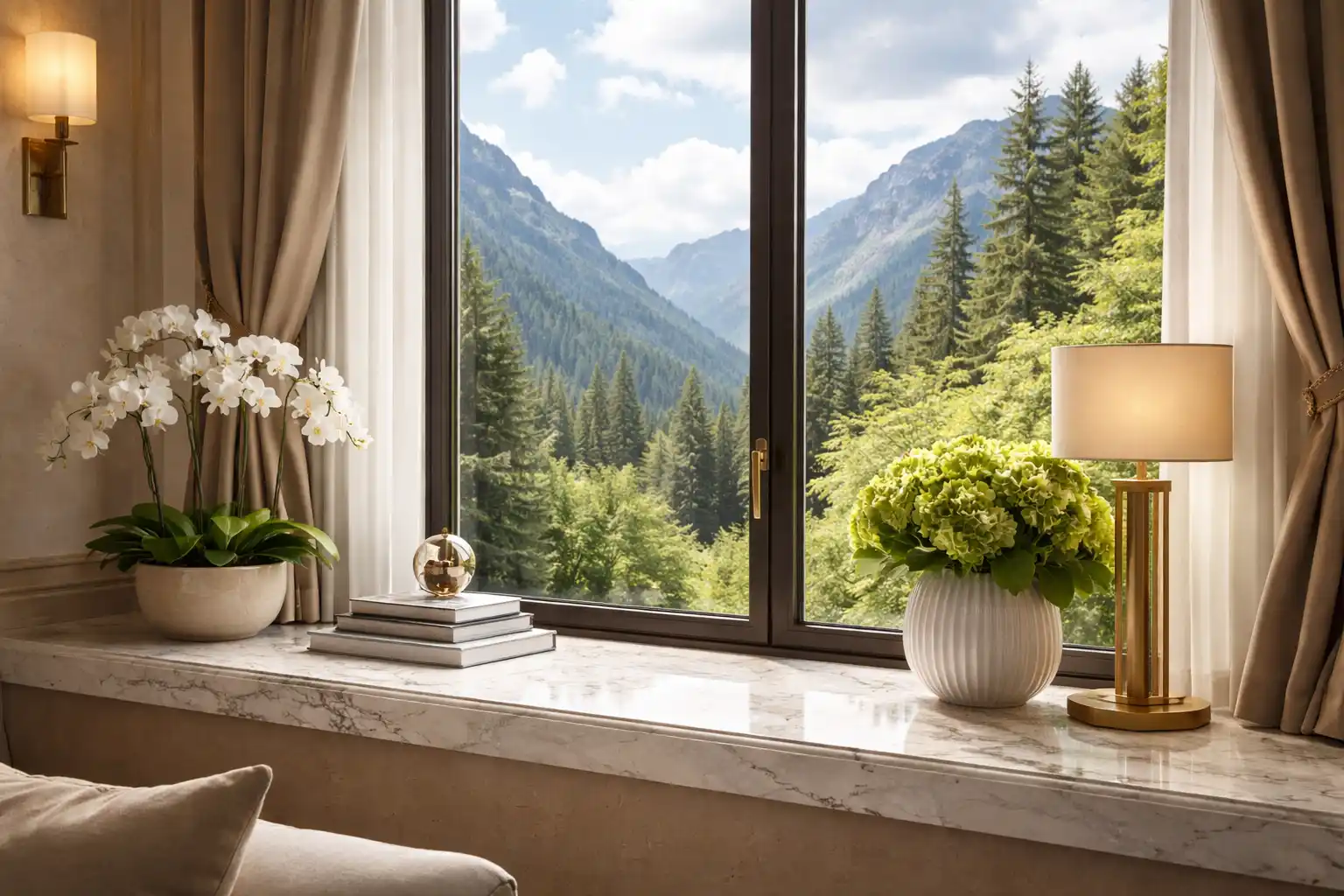 Фоновое изображение - подоконник из камня