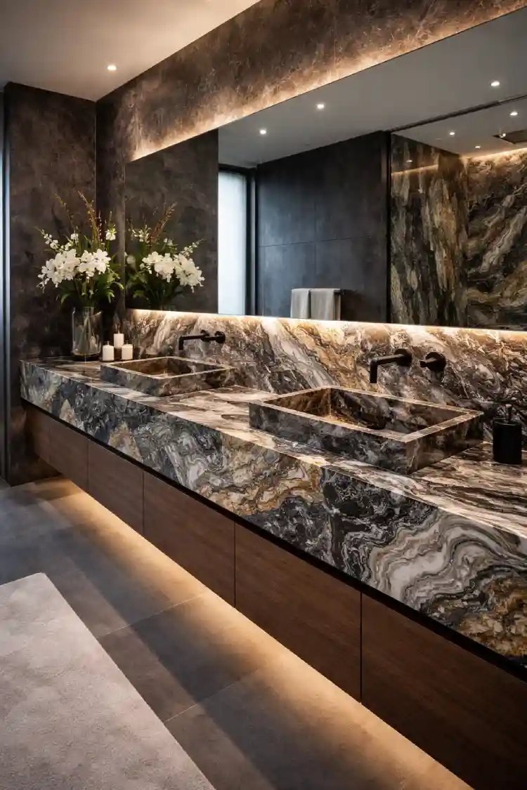 Гранит (натуральный камень) — столешница в ванную