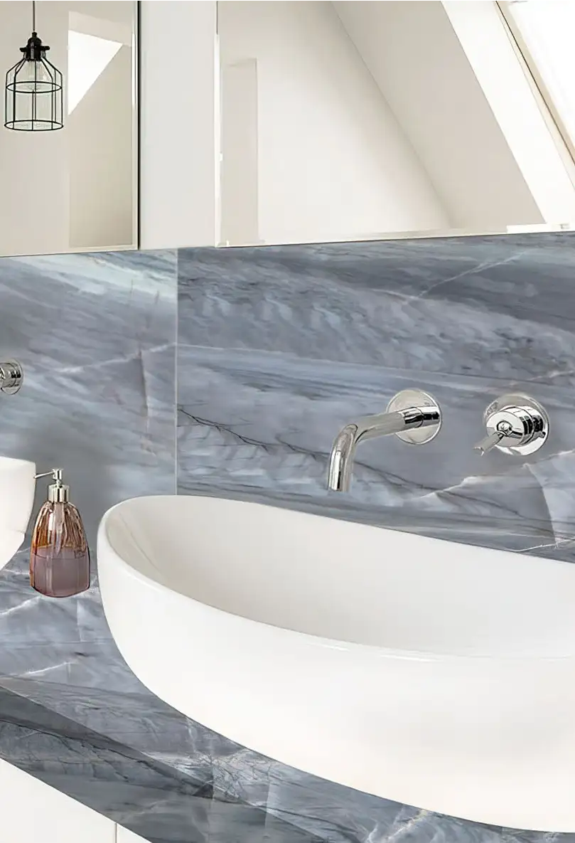 Кварцит (натуральный камень премиум-класса) — столешница в ванную